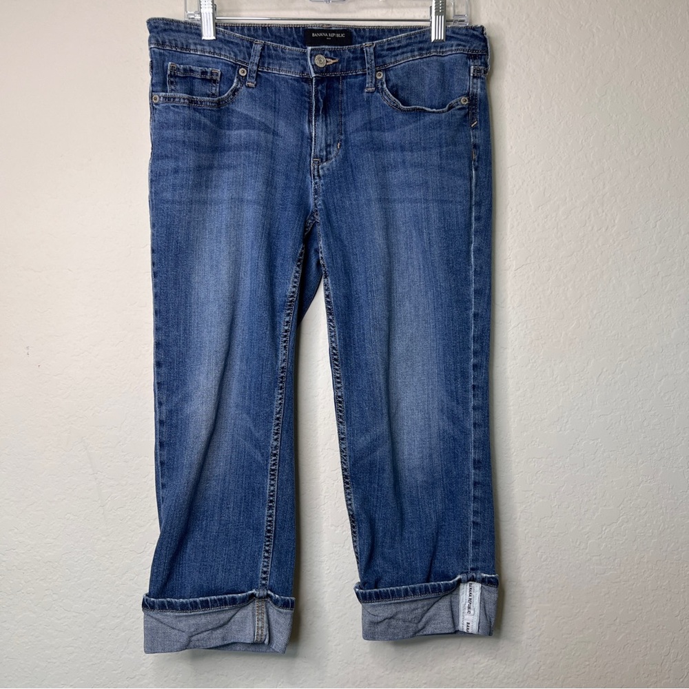 Banana Republic Women’s Denim Jeans, Medium Logo Crop, 30/10, Medium Wash EUC